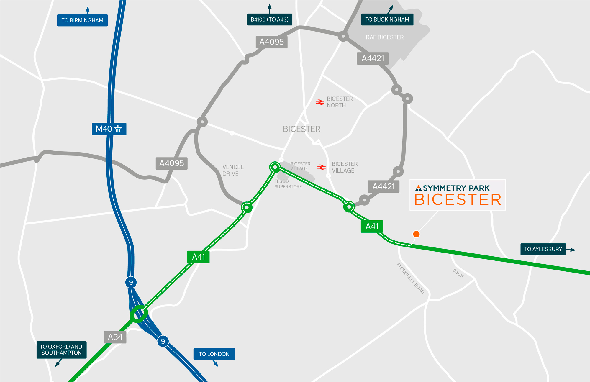 Bicester  Location map