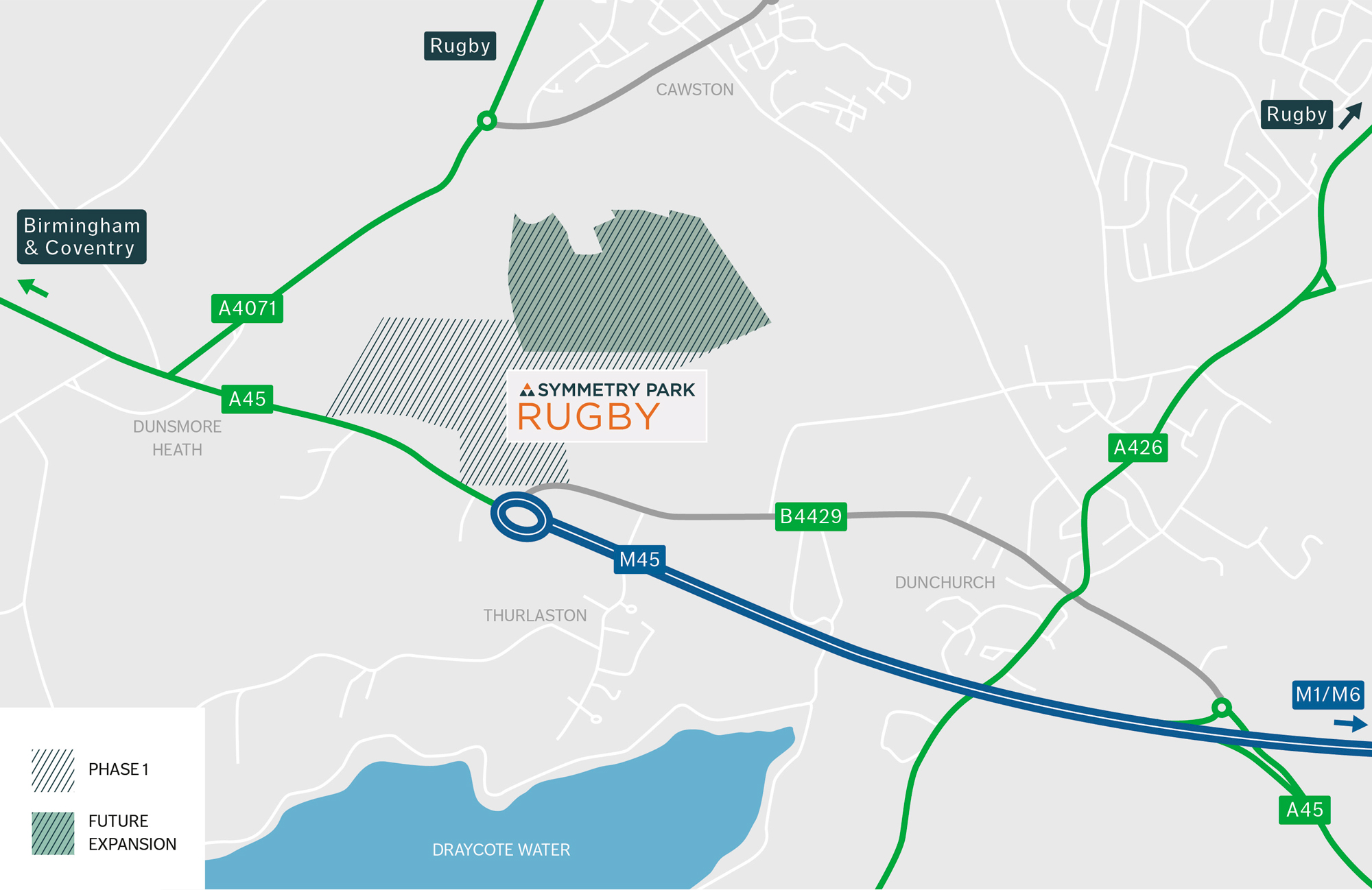 Rugby Location map