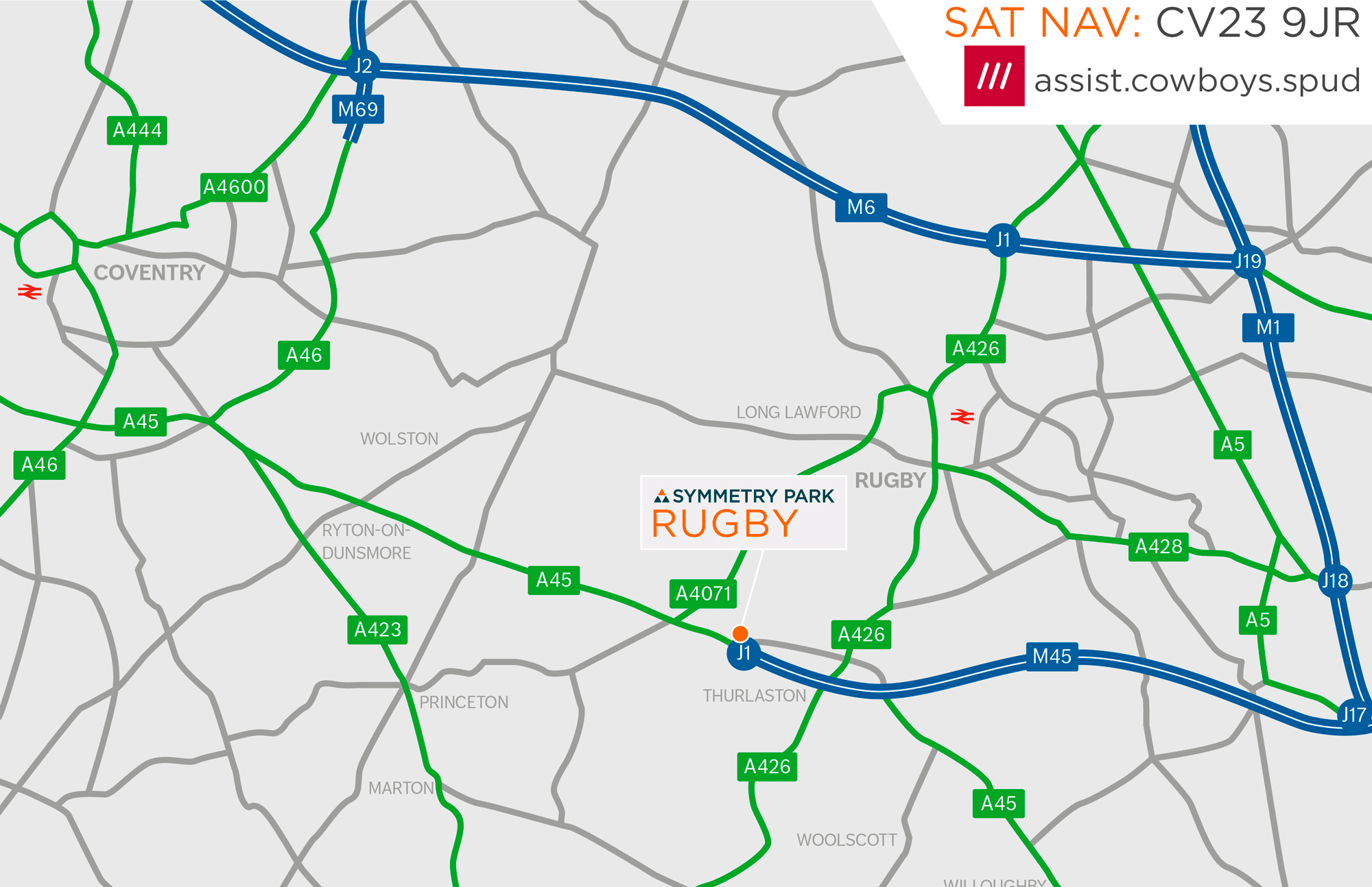 Rugby Location map